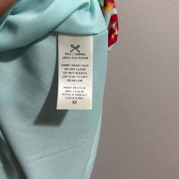 Everly Blue Floral Print Summer Dress Ruffle Sleeves - Picture 6 of 6